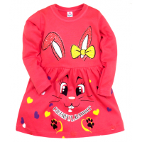 05-0629 "Rabbit" Платье для девочки, интерлок, 2-6 лет, коралловый 05-0629 "Rabbit" Платье для девочки, интерлок, 2-6 лет, коралловый