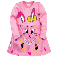 05-0632 "Rabbit" Платье для девочки, интерлок, 2-6 лет, розовый 05-0632 "Rabbit" Платье для девочки, интерлок, 2-6 лет, розовый