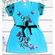 47-06376 "Girls Rule" Платье для девочки, 2-5 лет, красный 47-06376 "Girls Rule" Платье для девочки, 2-5 лет, красный