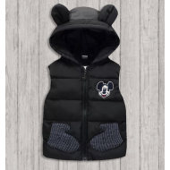 06-G013 "Микки" Жилет с капюшоном, 1-6 лет, черный 06-G013 "Микки" Жилет с капюшоном, 1-6 лет, черный