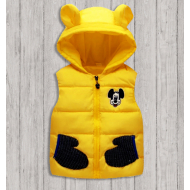 06-G014 "Микки" Жилет с капюшоном, 1-6 лет, желтый 06-G014 "Микки" Жилет с капюшоном, 1-6 лет, желтый