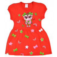 09-37818 Платье для девочки, 3-7 лет, коралловый 09-37818 Платье для девочки, 3-7 лет, коралловый