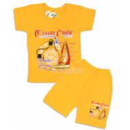 09-582130 "Круиз" комплект футболка-шорты, 5-8 лет, оранжевый 09-582130 "Круиз" комплект футболка-шорты, 5-8 лет, оранжевый