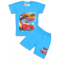 09-582134 "Машинки" комплект футболка-шорты, 5-8 лет, бирюза 09-582134 "Машинки" комплект футболка-шорты, 5-8 лет, бирюза