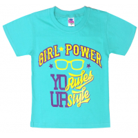 91302-36 "Girl Power" футболка для девочек 9-13 лет, мятный 91302-36 "Girl Power" футболка для девочек 9-13 лет, мятный