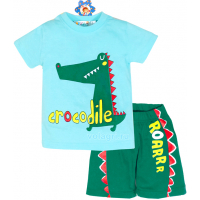 10-142175 "CROCODILE" Комплект для мальчика, 1-4 года, мята\зеленый 10-142175 "CROCODILE" Комплект для мальчика, 1-4 года, мята\зеленый
