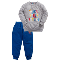10-148125 "Make The Future" Костюм для мальчика, 1-4 года, серый меланж\синий 10-148125 "Make The Future" Костюм для мальчика, 1-4 года, серый меланж\синий