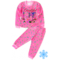10-148220 "BEAUTYFUL" Пижама с начесом, 1-4 года 10-148220 "BEAUTYFUL" Пижама с начесом, 1-4 года