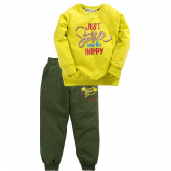10-148221 "SMILE" Костюм для девочки, 1-4 года, салатовый\олива 10-148221 "SMILE" Костюм для девочки, 1-4 года, салатовый\олива