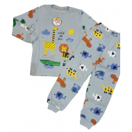 100-378109 Пижама для мальчика, интерлок, 3-7 лет, серый 100-378109 Пижама для мальчика, интерлок, 3-7 лет, серый