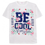 11-10130201 "Be Cool" футболка для девочек, 10-13 лет, белый 11-10130201 "Be Cool" футболка для девочек, 10-13 лет, белый