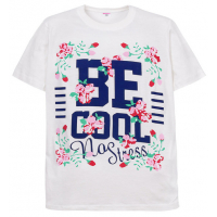11-10130201 "Be Cool" футболка для девочек, 10-13 лет, белый 11-10130201 "Be Cool" футболка для девочек, 10-13 лет, белый