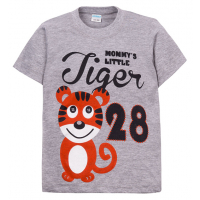 11-140153 "Tiger 28" Футболка дя мальчика, 2-5 лет, меланж 11-140153 "Tiger 28" Футболка дя мальчика, 2-5 лет, меланж