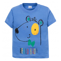 11-140156 "Bear" Футболка для мальчика, 2-5 лет, голубой 11-140156 "Bear" Футболка для мальчика, 2-5 лет, голубой