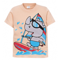 11-140158 "Funny surfer" Футболка для мальчика, 2-5 лет, бежевый 11-140158 "Funny surfer" Футболка для мальчика, 2-5 лет, бежевый