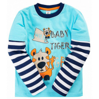 11-141141 "BABY TIGER" Лонгслив для мальчика, 1-4 года, бирюзовый 11-141141 "BABY TIGER" Лонгслив для мальчика, 1-4 года, бирюзовый