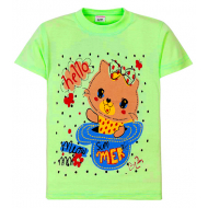 11-250202 "Hello surprise" Футболка для девочки, 2-5 лет, салатовый 11-250202 "Hello surprise" Футболка для девочки, 2-5 лет, салатовый