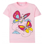 11-250208 "Two butterflies" Футболка для девочки, 2-5 лет, розовый 11-250208 "Two butterflies" Футболка для девочки, 2-5 лет, розовый