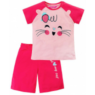 11-253206 "I Love My Cat" комплект с шортами, 2-5 лет, малиновый 11-253206 "I Love My Cat" комплект с шортами, 2-5 лет, малиновый