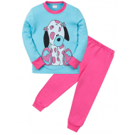 11-258254 "Spotted puppy" пижама для девочки, 2-5 лет, бирюзовый\розовый 11-258254 "Spotted puppy" пижама для девочки, 2-5 лет, бирюзовый\розовый