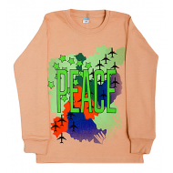 11-581105 "Peace" джемпер, интерлок, 5-8 лет, бежевый 11-581105 "Peace" джемпер, интерлок, 5-8 лет, бежевый