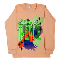 11-581105 "Peace" джемпер, интерлок, 5-8 лет, бежевый 11-581105 "Peace" джемпер, интерлок, 5-8 лет, бежевый