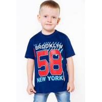11-580104 "58" Футболка для мальчика, 6-9 лет, т-синий 11-580104 "58" Футболка для мальчика, 6-9 лет, т-синий