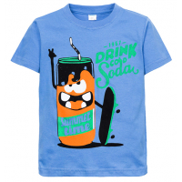 11-580105 "Drink" Футболка для мальчика, 6-9 лет, т-голубой 11-580105 "Drink" Футболка для мальчика, 6-9 лет, т-голубой