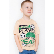 11-580107 "Player" Футболка для мальчика, 6-9 лет, бежевый 11-580107 "Player" Футболка для мальчика, 6-9 лет, бежевый