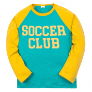 11-581106 "Soccer Club" лонгслив для мальчика, 5-8 лет, бирюза 11-581106 "Soccer Club" лонгслив для мальчика, 5-8 лет, бирюза