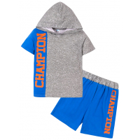 11-582142 "CHAMPION" Костюм, 5-8 лет, меланж\бирюзовый 11-582142 "CHAMPION" Костюм, 5-8 лет, меланж\бирюзовый