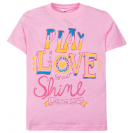 11-690201 "Play Love" футболка для девочек, 6-9 лет, розовый 11-690201 "Play Love" футболка для девочек, 6-9 лет, розовый