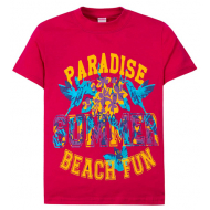 11-690203 "Paradise" футболка для девочек, 6-9 лет, малиновый 11-690203 "Paradise" футболка для девочек, 6-9 лет, малиновый