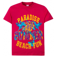 11-690203 "Paradise" футболка для девочек, 6-9 лет, малиновый 11-690203 "Paradise" футболка для девочек, 6-9 лет, малиновый