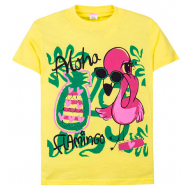 11-690208 "Flamingo" футболка для девочек, 6-9 лет, желтый 11-690208 "Flamingo" футболка для девочек, 6-9 лет, желтый