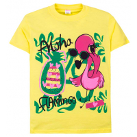 11-690208 "Flamingo" футболка для девочек, 6-9 лет, желтый 11-690208 "Flamingo" футболка для девочек, 6-9 лет, желтый