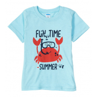 11-1401298 "Fun time" футболка для мальчика, 0,9-4 года, св.бирюза 11-1401298 "Fun time" футболка для мальчика, 0,9-4 года, св.бирюза