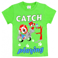 15-140144 "Catch" Футболка для мальчика, 1-4 года, салатовый 15-140144 "Catch" Футболка для мальчика, 1-4 года, салатовый