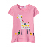 12-140216 "Giraffe" Футболка для девочки, 1-4 года, розовый 12-140216 "Giraffe" Футболка для девочки, 1-4 года, розовый