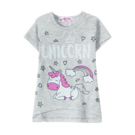 12-140226 "Unicorn" Футболка для девочки, 1-4 года, меланж 12-140226 "Unicorn" Футболка для девочки, 1-4 года, меланж