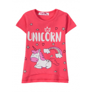 12-140229 "Unicorn" Футболка для девочки, 1-4 года, фуксия 12-140229 "Unicorn" Футболка для девочки, 1-4 года, фуксия