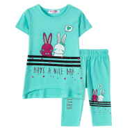 12-37208-1 "Nice day" Комплект футболка-юбка, 3-7 лет, ментол 12-37208-1 "Nice day" Комплект футболка-юбка, 3-7 лет, ментол
