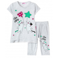 12-37209-3 "I love" Комплект футболка-юбка, 3-7 лет, меланж 12-37209-3 "I love" Комплект футболка-юбка, 3-7 лет, меланж