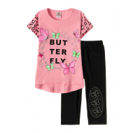 12-3788-4 "Butterfly" Комплект футболка-бриджи, 3-7 лет, розовый 12-3788-4 "Butterfly" Комплект футболка-бриджи, 3-7 лет, розовый