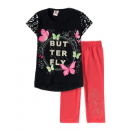 12-3788-7 "Butterfly" Комплект футболка-бриджи, 3-7 лет, т.синий 12-3788-7 "Butterfly" Комплект футболка-бриджи, 3-7 лет, т.синий