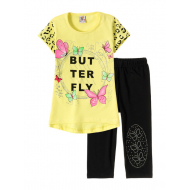 12-3788-8 "Butterfly" Комплект футболка-бриджи, 3-7 лет, жёлтый 12-3788-8 "Butterfly" Комплект футболка-бриджи, 3-7 лет, жёлтый