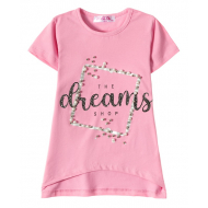 12-59204-3 "Dreams" Футболка для девочки, 5-9 лет, розовый 12-59204-3 "Dreams" Футболка для девочки, 5-9 лет, розовый