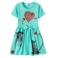 12-37200-1 "Mirror" Платье для девочки, 3-7 лет, ментол 12-37200-1 "Mirror" Платье для девочки, 3-7 лет, ментол