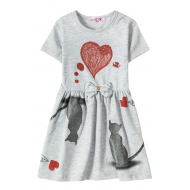 12-37200-2 "Mirror" Платье для девочки, 3-7 лет, меланж 12-37200-2 "Mirror" Платье для девочки, 3-7 лет, меланж