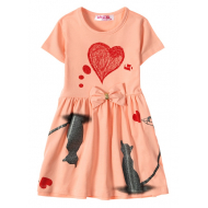 12-37200-3 "Mirror" Платье для девочки, 3-7 лет, коралл 12-37200-3 "Mirror" Платье для девочки, 3-7 лет, коралл